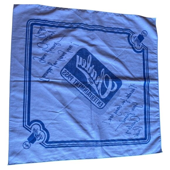 Charley Pride Entertainment Pass Country Music Tour Blue Bandana Handkerchief - Picture 4 of 9